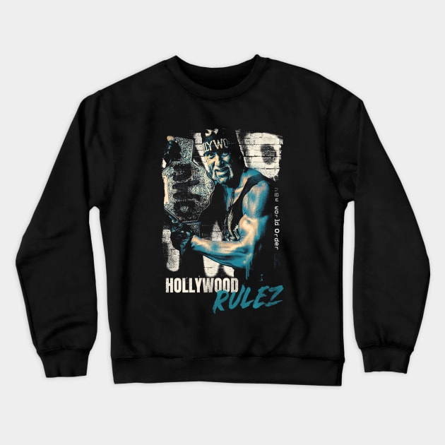 Hulk Hogan Retro Hollywood Rulez Crewneck Sweatshirt by Holman